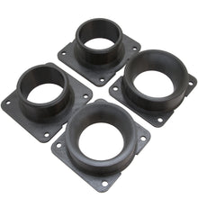Load image into Gallery viewer, Image of a complete set of brake duct inlets and backplates from MQRacings fog light brake duct mount for 2.5 inch ducts. Compatible with 2001-2005 Mazda Miata.