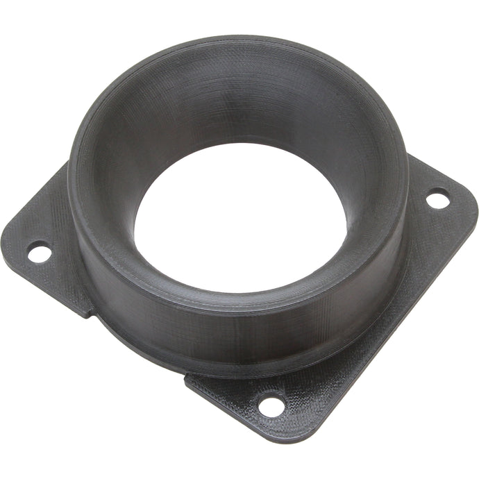 Image of a single brake duct inlet from MQRacings fog light brake duct mount for 2.5 inch ducts. Compatible with 2001-2005 Mazda Miata.